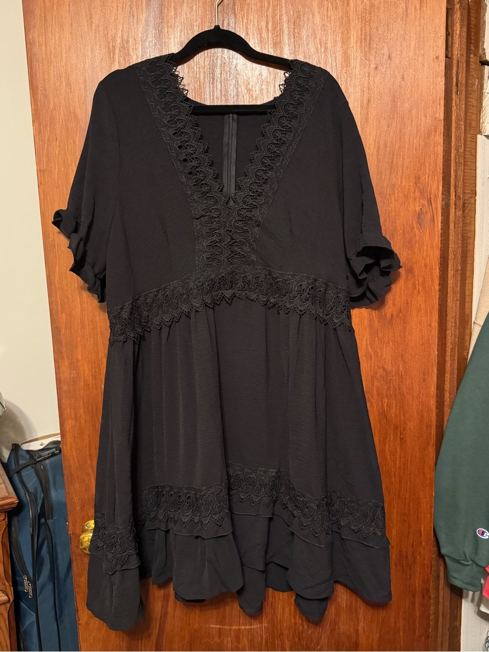 Women’s Plus Size Boho Cottagecore Lace Crochet Dress 3XL